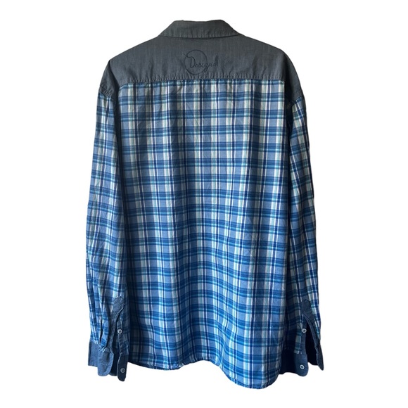 DESIGUAL | Men’s Button Up Plaid Shirt Size 3XL - Picture 2 of 7